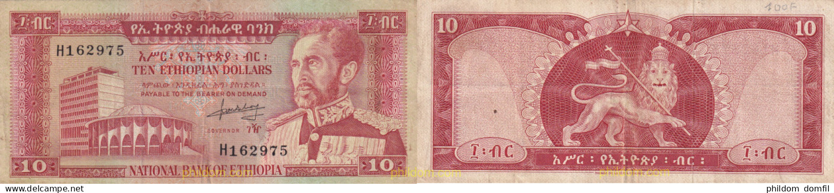 2092 ETIOPIA 1966 10 DOLLARS ETHIOPIA 1966 - Aethiopien