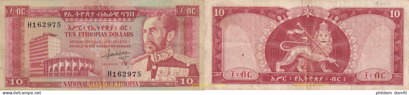 2092 ETIOPIA 1966 10 DOLLARS ETHIOPIA 1966 - Etiopía