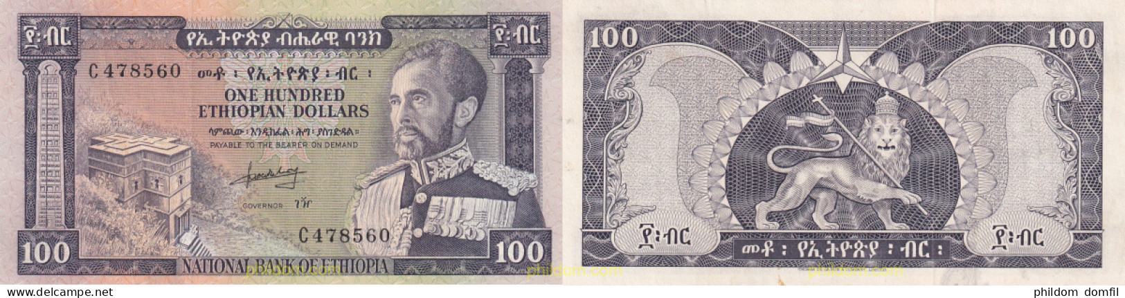 2094 ETIOPIA 1966 100 DOLLARS ETHIOPIA 1966 - Ethiopia