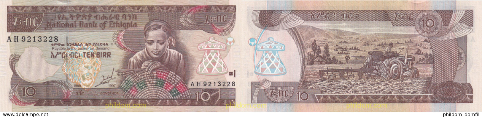 2106 ETIOPIA 1997 ETIOPIA BANK OF ETHIOPIA 10 BIRR 1997 - Etiopía