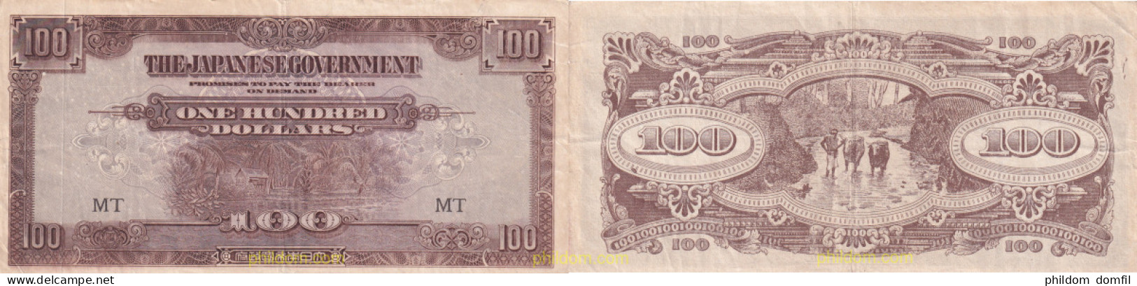 2124 MALASIA 1944 MALAYA MALAYSIA 100 DOLLARS 1944 JAPANESE GOVERNMENT - Maleisië