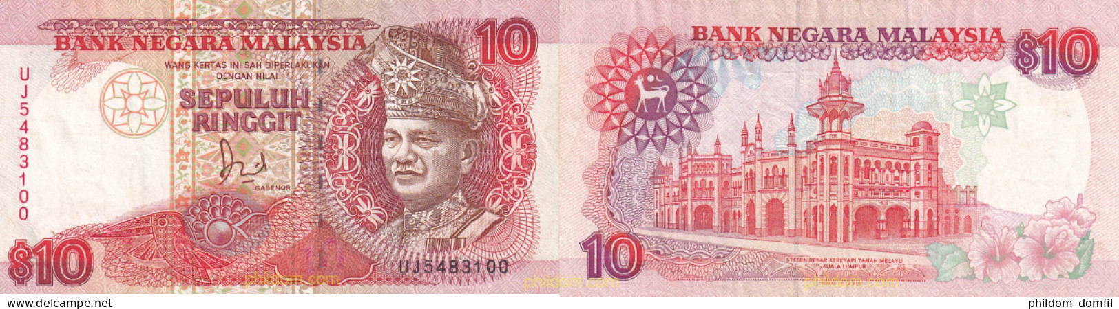 2139 MALASIA 1989 MALAYSIA 10 SEPULUH RINGGIT 1989 - Maleisië