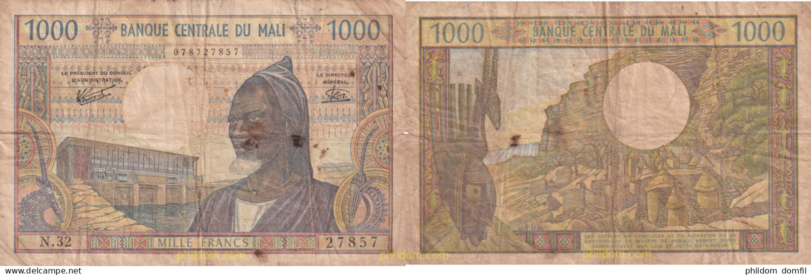 2181 MALI 1970 MALI 1000 FRANCS 1970-1984 - Malí