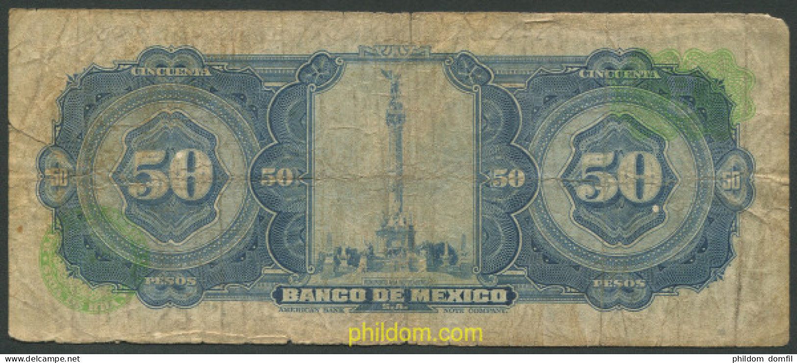 2327 MEXICO 1972 MEXICO REVOLUCION 50 PESOS 1972 - Mexique