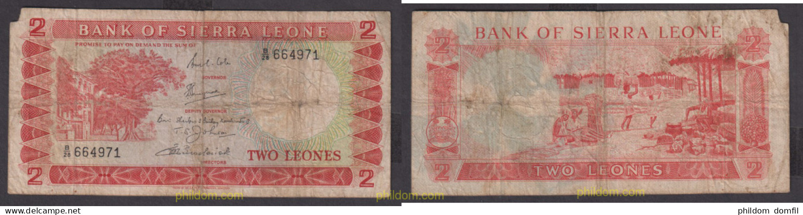 2383 SIERRA LEONA 1967 2 LEONES SIERRA LEONE 1967 - Sierra Leone