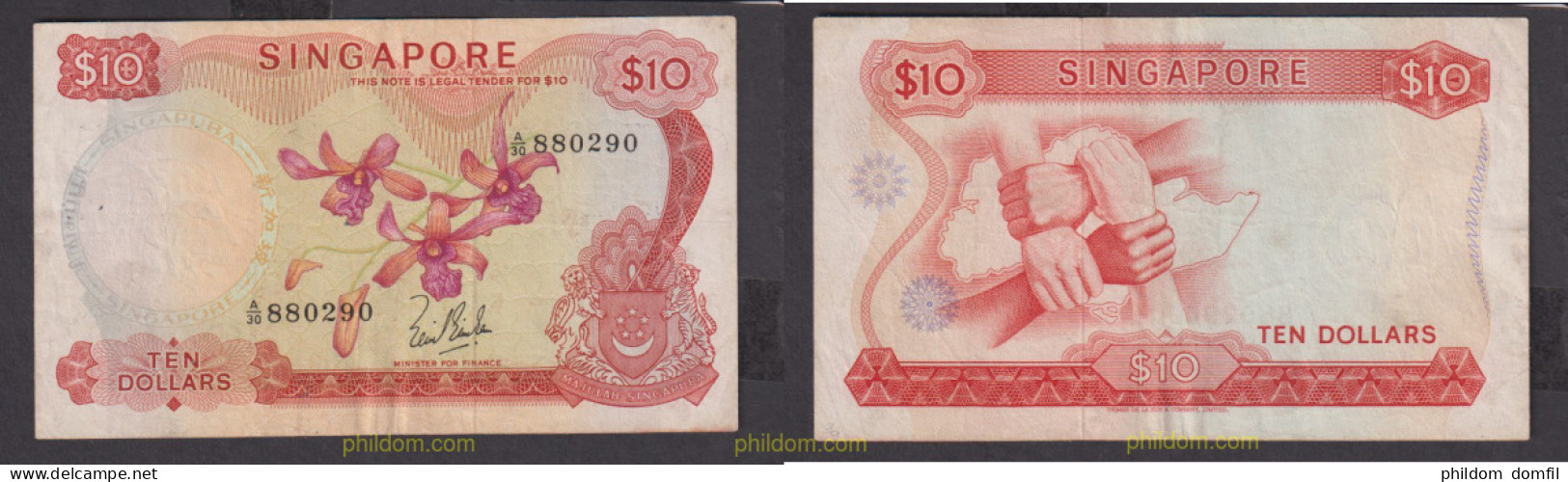 2401 SINGAPUR 1967 10 DOLLARS SINGAPORE 1967 - Singapour