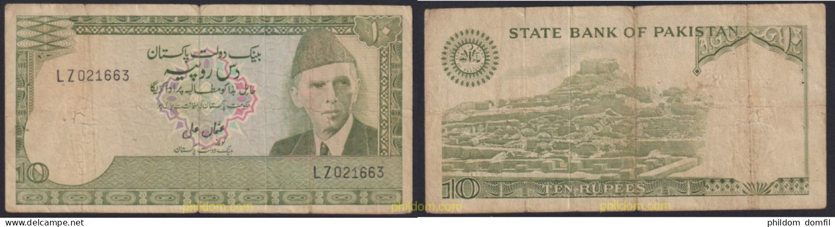 2695 PAKISTAN 1978 PAKISTAN 10 RUPEES RUPIAS 1978 - Pakistan