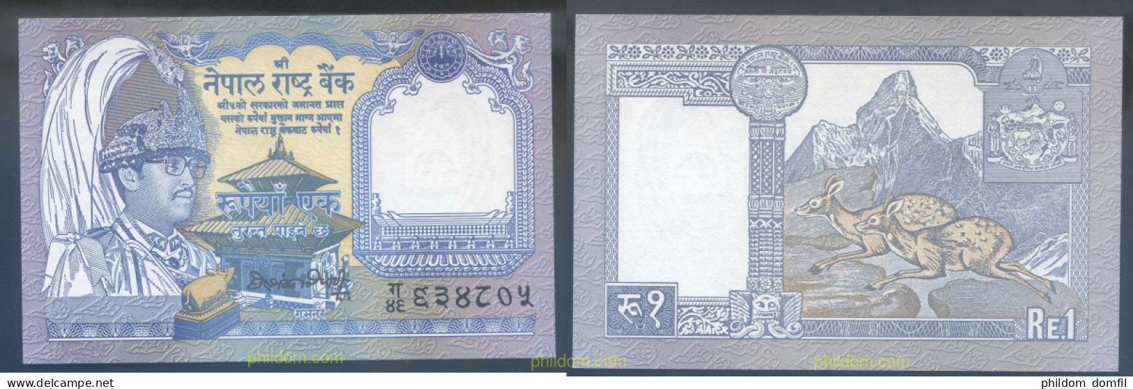 2807 NEPAL 1994 NEPAL 1 RUPEE 1994 - Népal