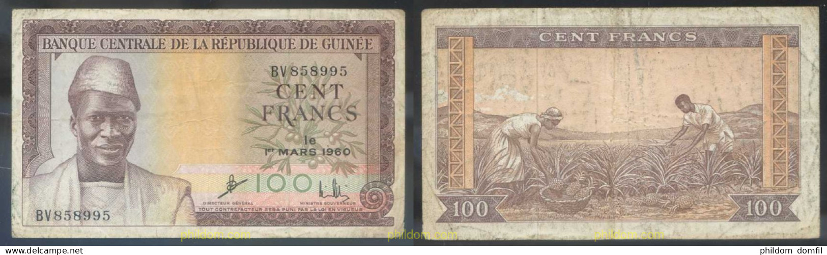 3096 GUINEA 1960 GUINEE 100 FRANCS 1960 - Guinea-Bissau