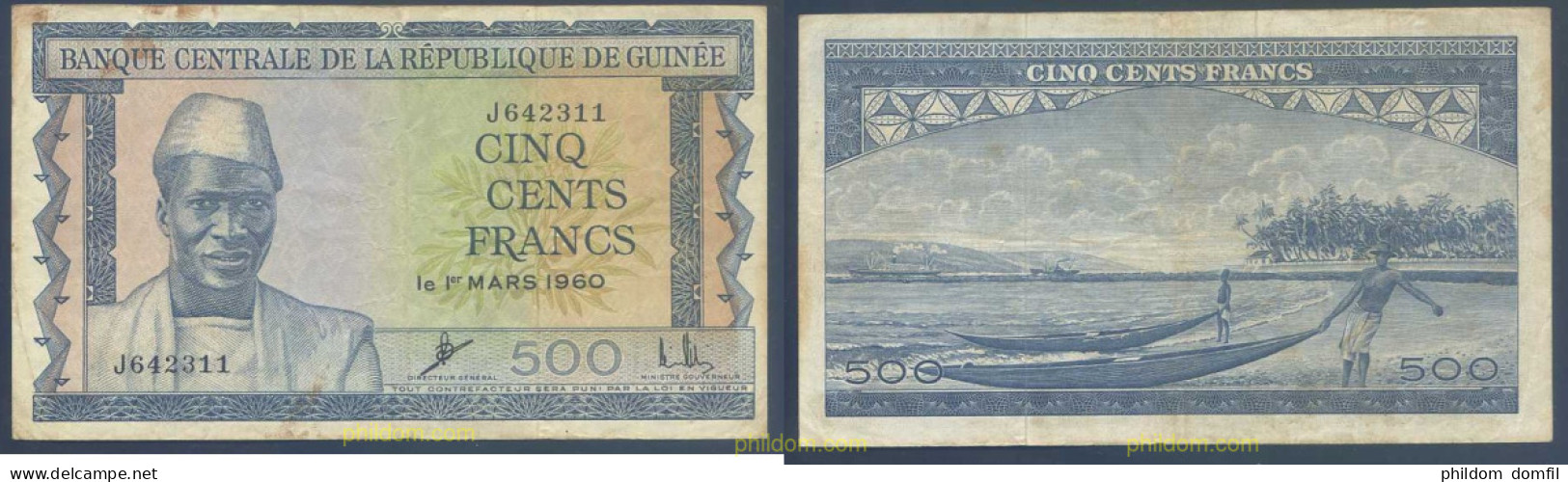 3097 GUINEA 1960 GUINEE 500 FRANCS 1960 - Guinea–Bissau