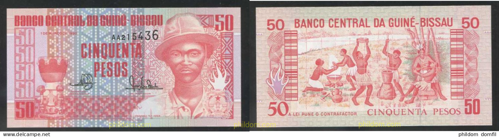 3180 GUINEA BISSAU 1990 GUINE BISSAU 50 PESOS 1990 - Guinee-Bissau