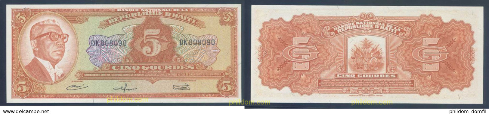 3256 HAITI 1919 HAITI 5 GOURDES 1919 - Haiti