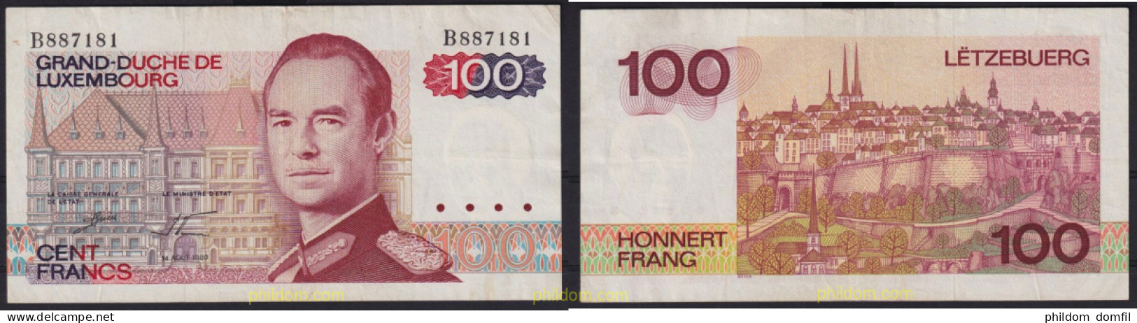 3364 LUXEMBURGO 1985 LUXEMBOURG 1000 FRANCS 1985 - Luxembourg