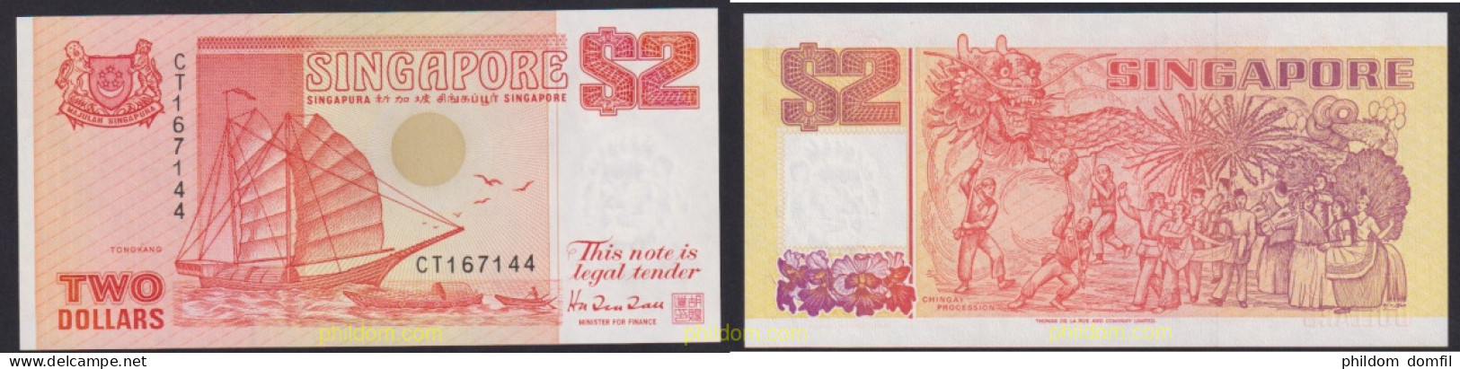 3517 SINGAPUR 1992 SINGAPORE 2 DOLLARS 1992 - Singapour
