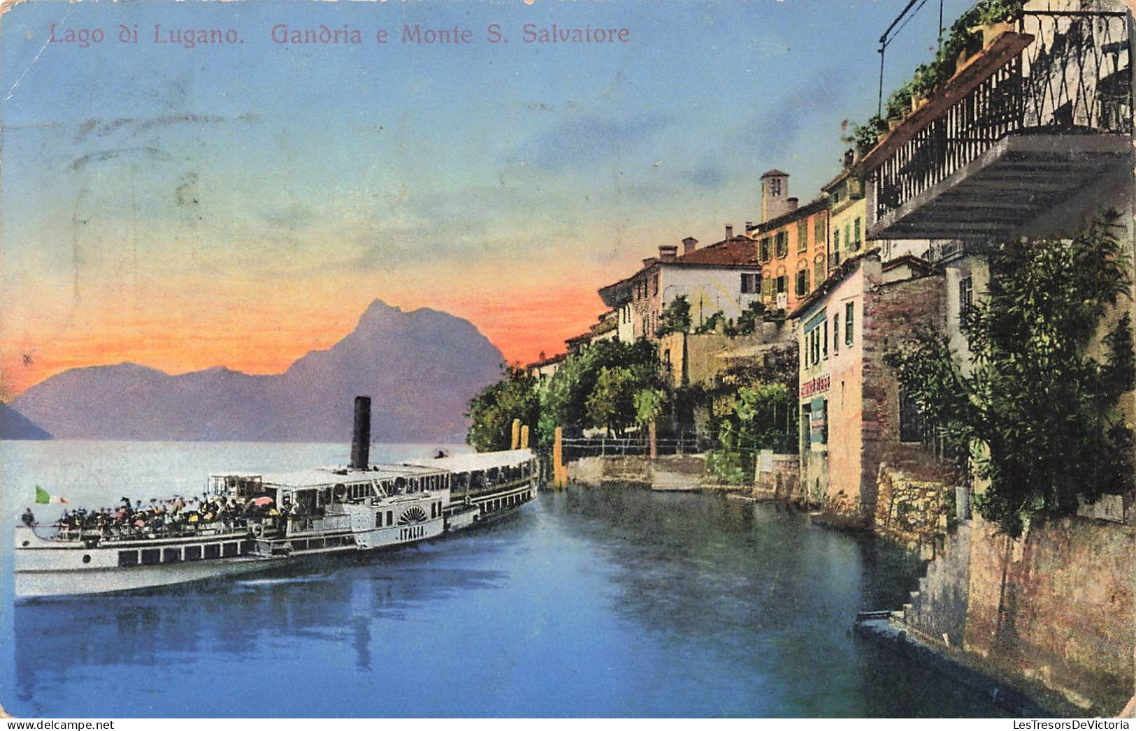 SUISSE - Lago Di Lugano - Grandia E Monte S. Salvatore - Carte Postale Ancienne - Lugano