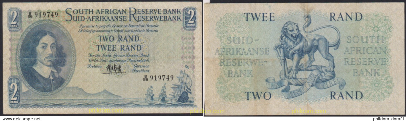 3778 SUDAFRICA 1961 SUDAFRICA 2 RAND 1961 - Sudafrica