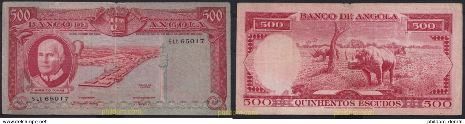 3818 ANGOLA 1962 ANGOLA 500 ESCUDO 1962 - Angola