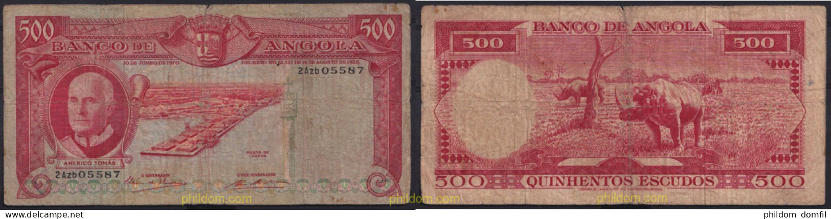 3820 ANGOLA 1970 ANGOLA 500 ESCUDOS 1970 - Angola