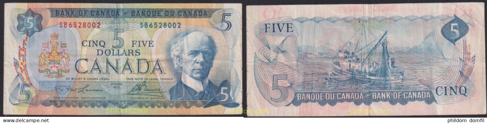 3928 CANADA 1972 CANADA 5 DOLLARS 1972 - Kanada