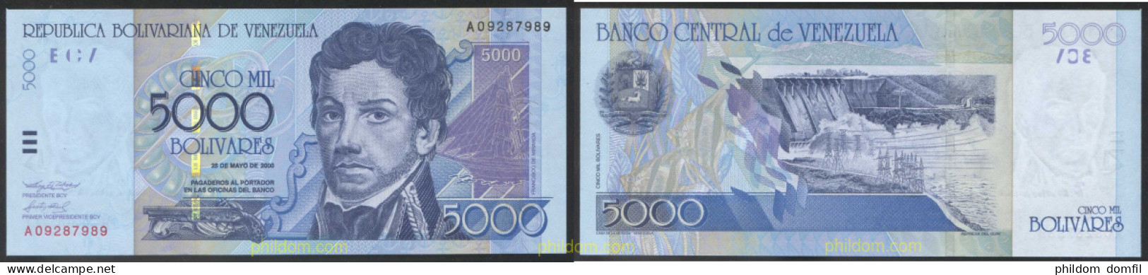 3969 VENEZUELA 2000 VENEZUELA 5000 BOLIVARES 2000 - Venezuela