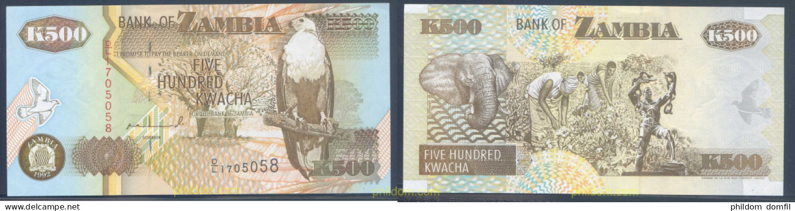 4320 ZAMBIA 1992 ZAMBIA 500 KWACHA 1992 - Sambia