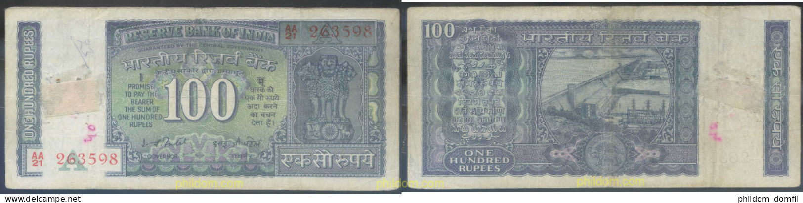 4622 INDIA 1970 INDIA 100 RUPEES 1970 - India