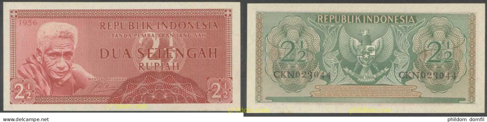 4889 INDONESIA 1956 INDONESIA 2 1/2 RUPIAH 1956 - Indonesië