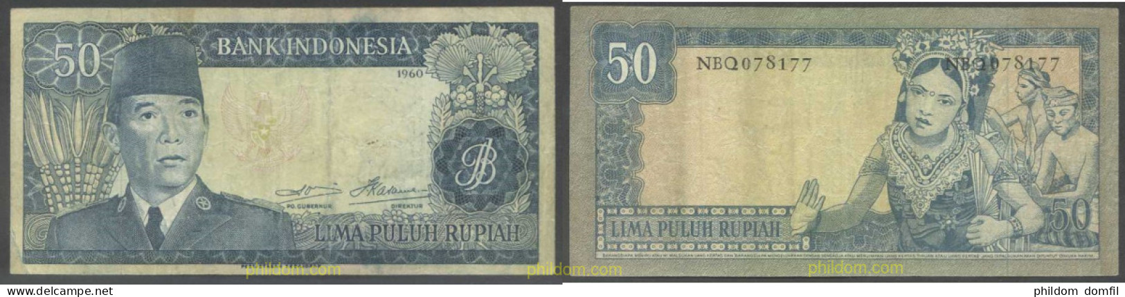 4914 INDONESIA 1960 INDONESIA 50 RUPIAH 1960 - Indonésie