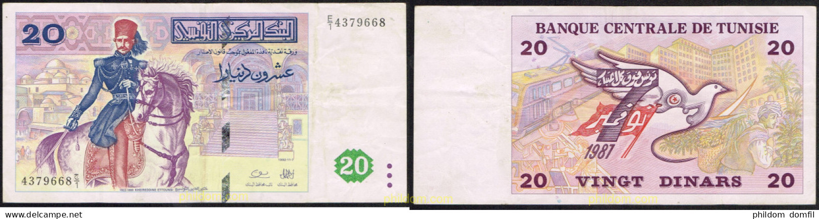5050 TUNEZ 1992 TUNISIE 20 DINARS 1992 - Tunisie