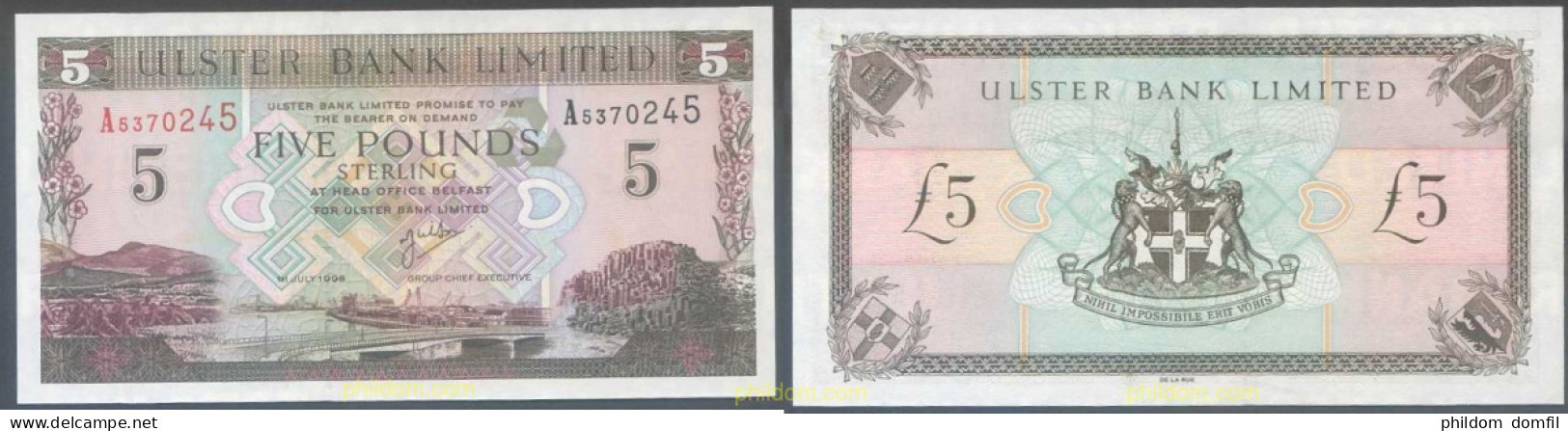 5286 IRLANDA 1998 NORTHERN IRELAND 5 POUNDS 1998 - 1 Pond