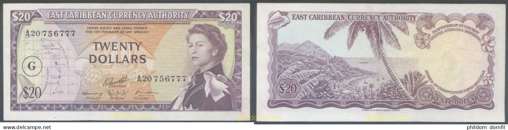 5337 GRAN BRETAÑA 1965 EASTERN CARIBBEAN 20 DOLLARS 1965 - Colecciones