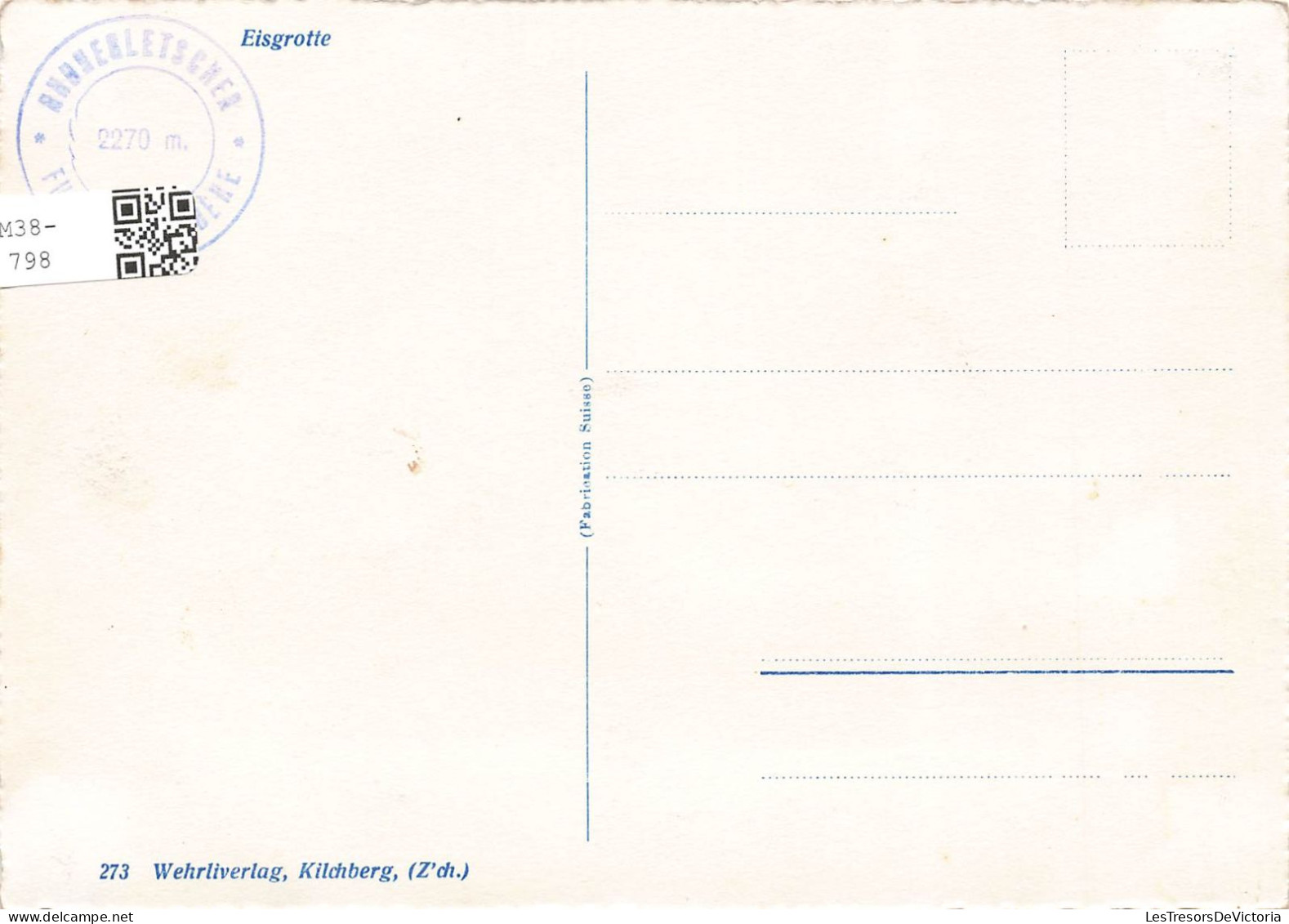 BELGIQUE - Eisgrotte - Wehrliverlag - Kitchberg - Carte Postale Ancienne - Other & Unclassified