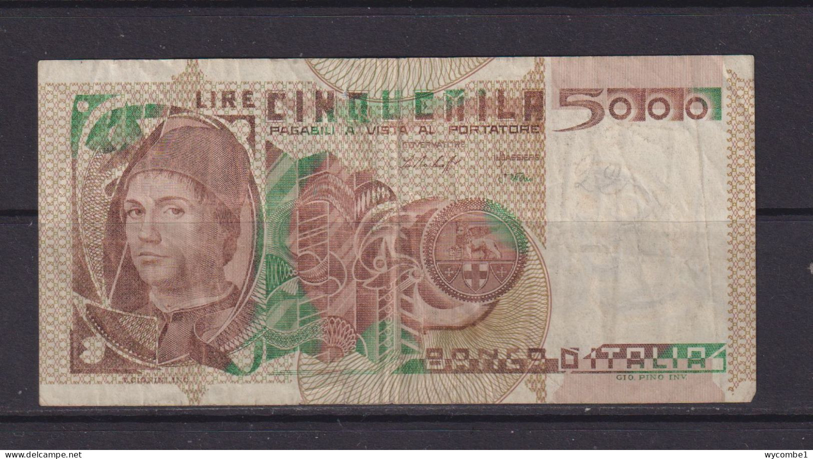 ITALY - 1979 5000 Lira Circulated Banknote - 5000 Lire