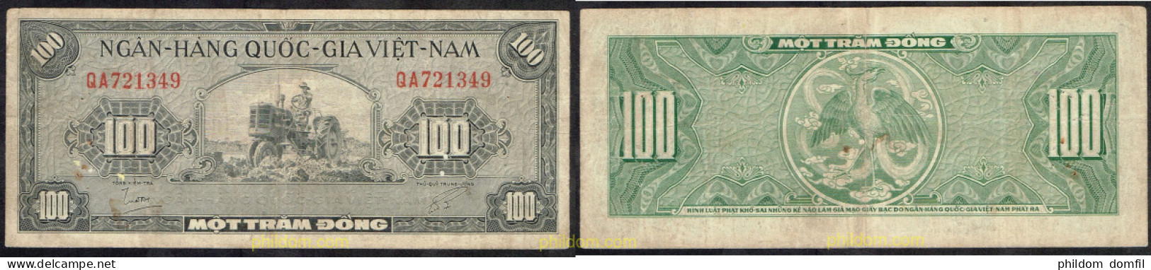 5589 VIETNAM DEL SUR 1955 VIETNAM 100 DONG 1955 - Viêt-Nam