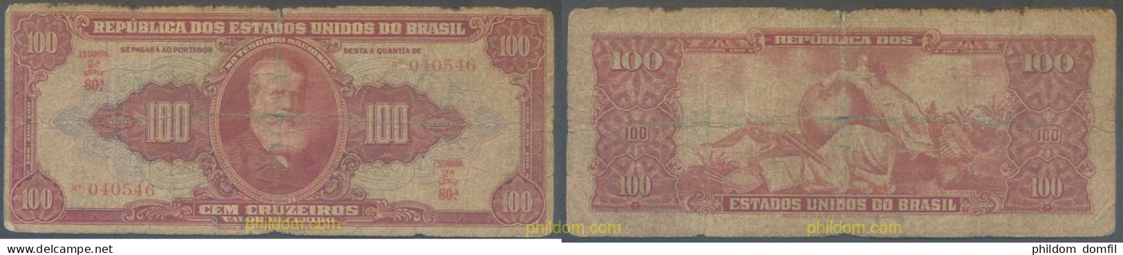 5718 BRASIL 1949 BRASIL 100 CRUZEIROS 1949 - Brasile