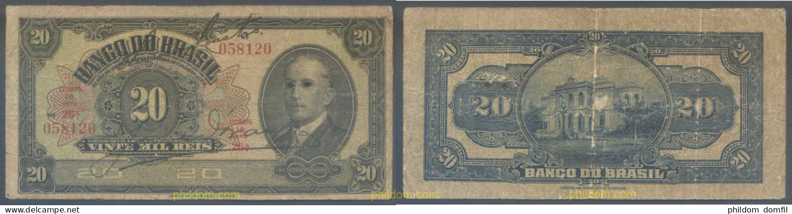 8011 BRASIL 1923 BRASIL 20 MIL REIS 1923 - Brasile