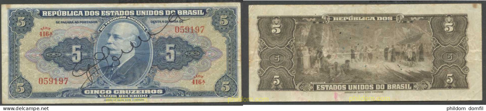 5740 BRASIL 1943 BRASIL 5 CRUZEIROS 1943 - Brazil