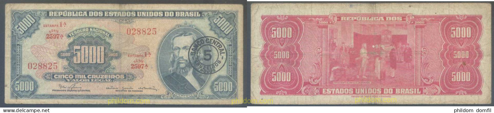 5750 BRASIL 1967 BRASIL 5000 CRUZEIROS 1967 - Brasile