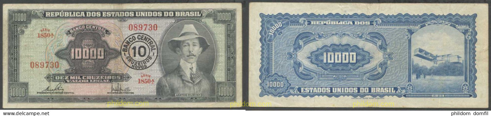 5752 BRASIL 1967 BRASIL 10000 CRUZEIROS 1967 - Brasile