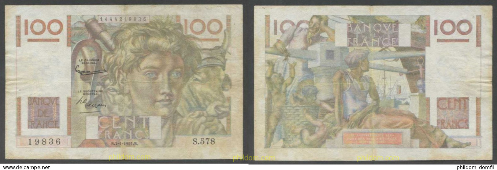 5998 FRANCIA 1954 FRANCE 100 FRANCS 1954 - Autres & Non Classés