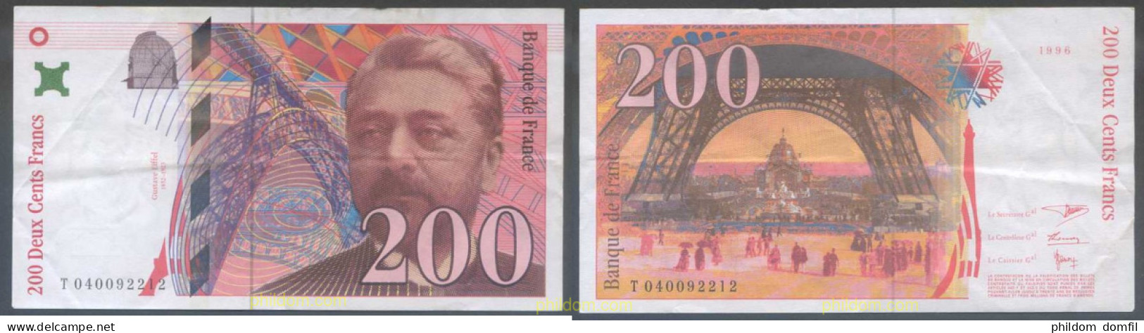 6018 FRANCIA 1996 FRANCE 200 FRANCS 1996 - Sonstige & Ohne Zuordnung