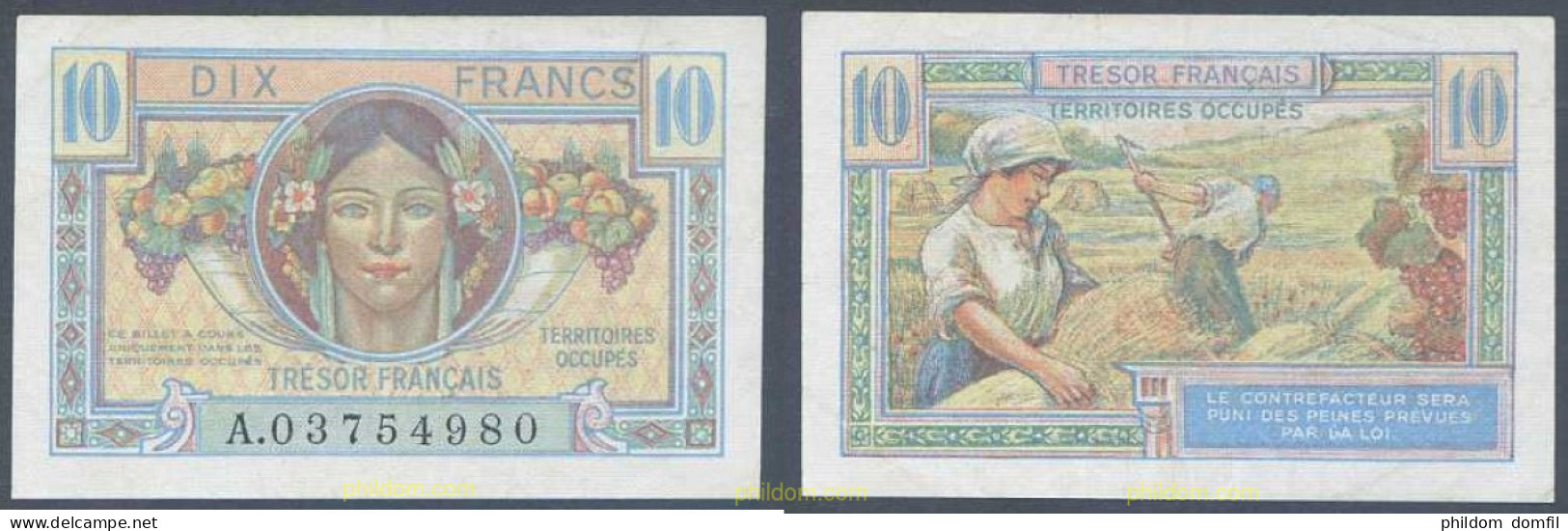 6026 FRANCIA 1947 FRANCE 10 FRANCS TRESOR 1947 - Andere & Zonder Classificatie