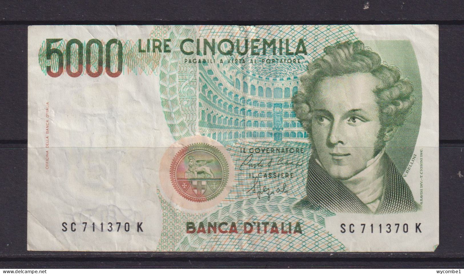 ITALY - 1985 5000 Lira Circulated Banknote - 5.000 Lire
