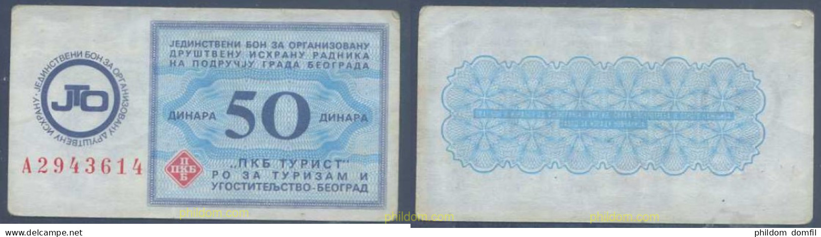 6517 SERBIA 1980 SERBIA YUGOSLAVIA 50 DINARA 1980 TURIST BELGRADE - Serbien