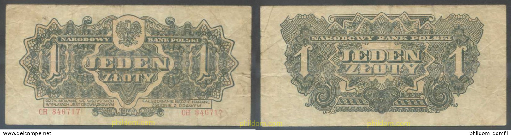 6668 POLONIA 1944 POLONIA 1944 1 ZLOTY - Polonia