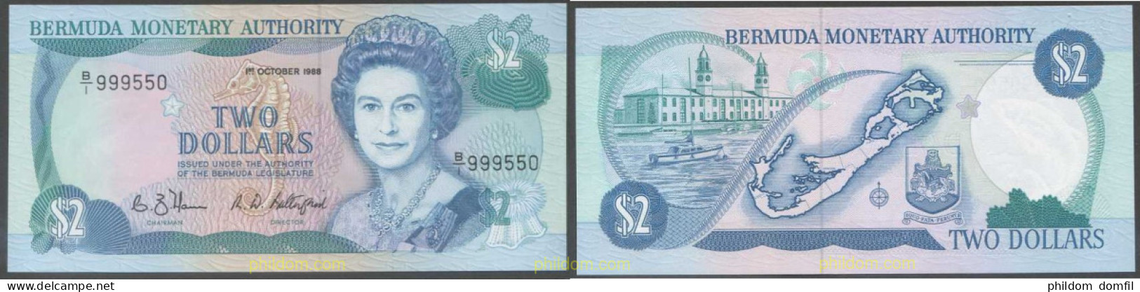 6970 BERMUDAS 1988 BERMUDA 2 DOLLARS 1988 - Bermuda