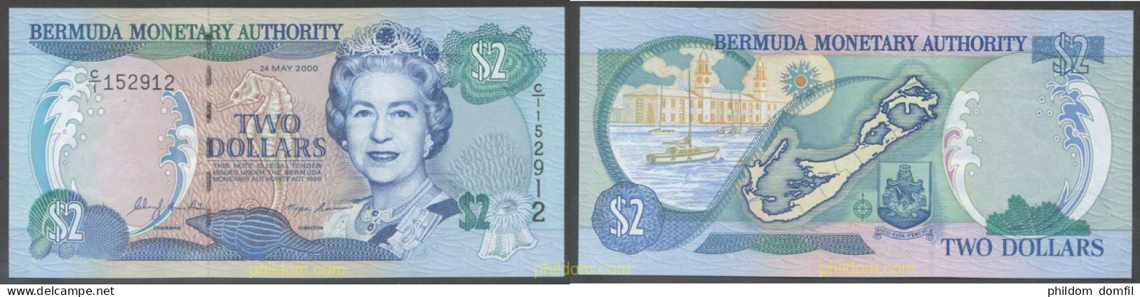 6973 BERMUDAS 2000 BERMUDA 2 DOLLARS 2000 - Bermude