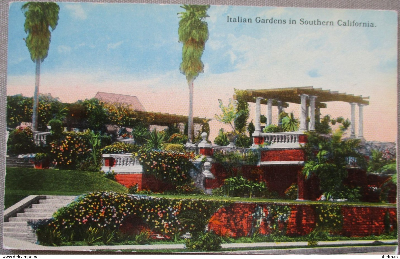 USA CALIFORNIA SAN JOSE ITALIAN GARDENS KARTE CARD POSTCARD CARTE POSTALE POSTKARTE CARTOLINA ANSICHTSKARTE - Long Beach