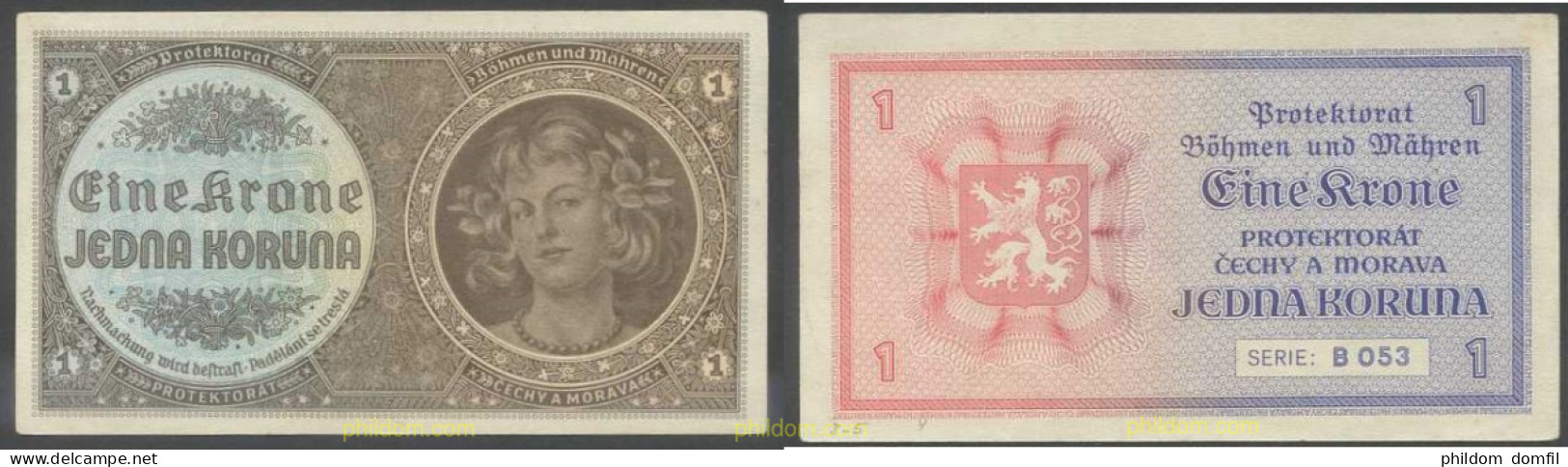 7147 BOHEMIA Y MORAVIA 1940 BOHEMIA AND MORAVIA 1 KRONEN 1940 - Czechoslovakia