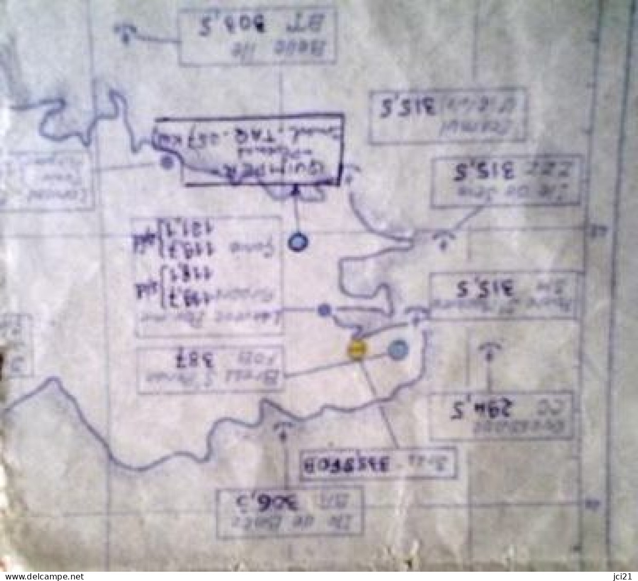 WW2 ? - Carte "FRANCE Moyen Radiotéléphoniques De Navigation Et D'Atterissage" _M275a, B Et C - Aviation